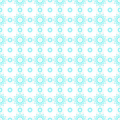 Abstract Seamless Pattern Blue Doodle Geometric Figures Background Vector