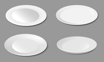 Vector empty white dish