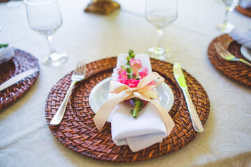 decorated table for wedding party 