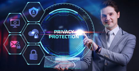 Cyber security data protection business technology privacy concept.