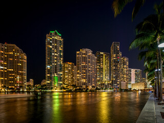 Fototapeta na wymiar Downtown Miami at Night