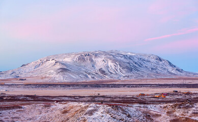 The beautiful landscape of Iceland in Winter, Iceland, Europe