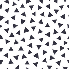 Abstract vector seamless pattern. Black and white triangles pattern