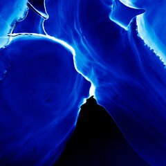 Indigo Ink. Azure Minimal Effect. Navy Iridescent