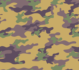 Abstraction camouflage, vector pattern, yellow background. Modern design.