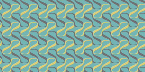 Retro wavy background. Seamless pattern. Vector. レトロなみなみパターン