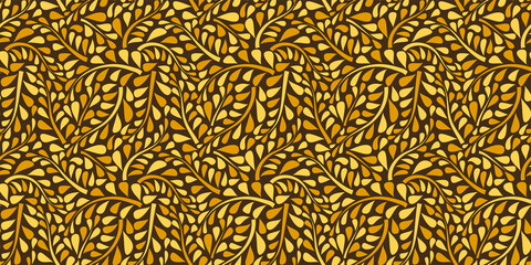Organic motif, botanical motif background. Seamless pattern.Vector.スタイリッシュな有機的パターン