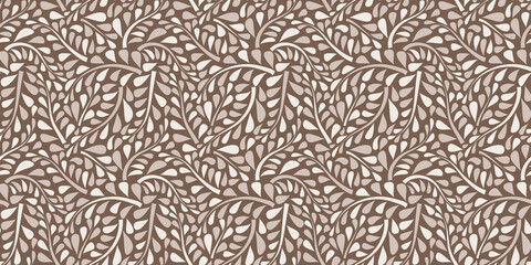 Organic motif, botanical motif background. Seamless pattern.Vector.スタイリッシュな有機的パターン