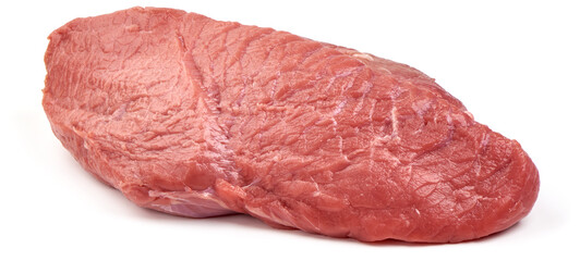 Raw pork meat, isolated on white background