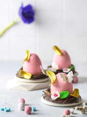 easter cakes in the form of eggs