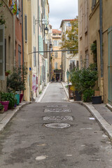 Calle en la ciudad de Marsella o Marseille en el pais de Francia o France