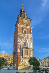 Fototapeta premium Town Hall Tower, Krakow, Poland