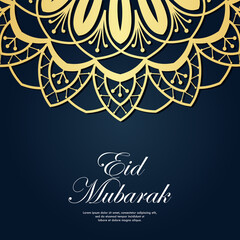 Islamic Background creative vector social media post template. islamic eid fitr or adha flat design vector illustration.