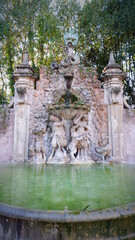 baroque fountain in Villa Sciarra