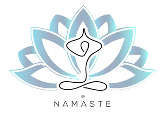 Abstract icon of meditation and yoga
