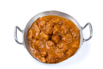 morceaux de poulet butter chicken dans un plat