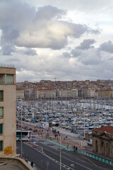 Puerto de la ciudad de Marsella o Marseille en el pais de Francia o France