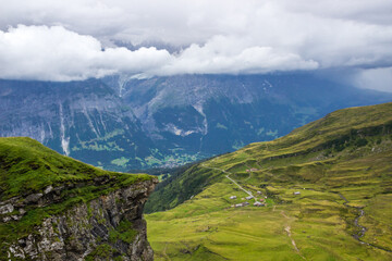 The Grindewald Valley and mountain pastures in Switzerland 