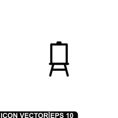 Simple Icon Canvas Vector Illustration Design. Outline Style, Black Solid Color.