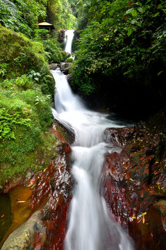 Small waterfall of Gitgit in singaraja regency of Bali