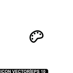 Simple Icon Pallete Vector Illustration Design. Outline Style, Black Solid Color.