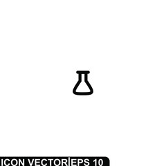 Simple Icon Science Vector Illustration Design. Outline Style, Black Solid Color.