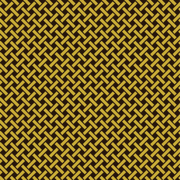 Basket Gold Brown Seamless Pattern