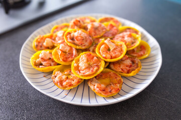 Khot - Savory mini pancake with tiger prawn, Vietnamese traditional food