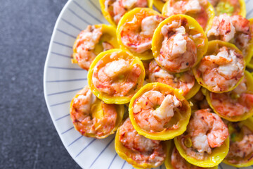 Khot - Savory mini pancake with tiger prawn, Vietnamese traditional food