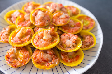 Khot - Savory mini pancake with tiger prawn, Vietnamese traditional food