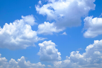 Naklejka na ściany i meble Blue sky and clouds on daylight, background