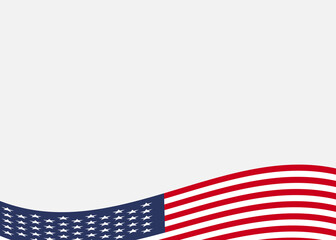 Obraz premium USA flag on a white background.