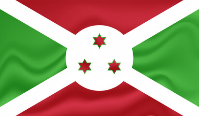 Burundi grunge flag. Vector illustration