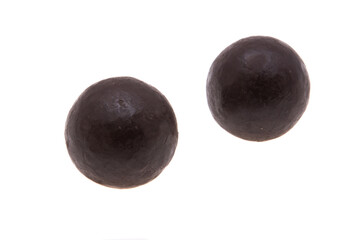 chocolate truffles isolated