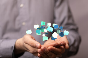 communication speak bubble digital concept