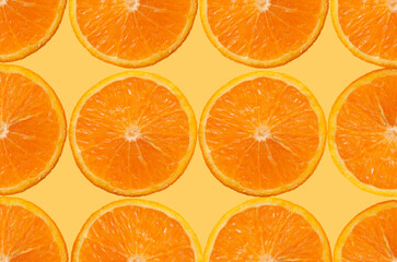Orange Fruit slice Background. Healthy food lifestile. Food background. Applicable for fruit juice advertising. Summer concept.
