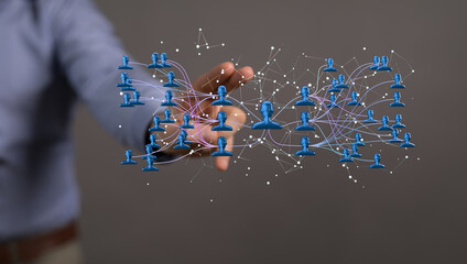 hierarchy connection team group digital