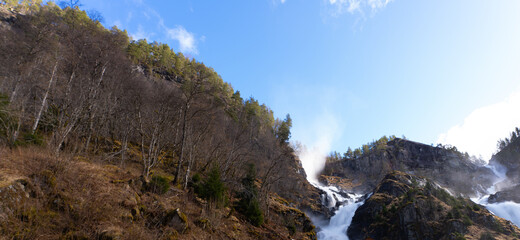 Latefossen or Latefoss is a waterfall located in the municipality of Ullensvang in Vestland County, Norway, Scandinavia