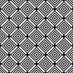 Zebra rhombuses pattern. Seamless diagonal squares ornament. Vector.