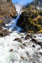 Latefossen or Latefoss is a waterfall located in the municipality of Ullensvang in Vestland County, Norway, Scandinavia