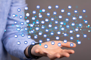 data network 3d digital info