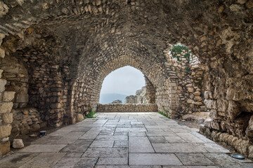Smar Jbeil citadel, old Crusader castle in ruin, Lebanon