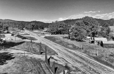 SOUTH DAKOTA, USA - JULY 2019: Countryside hills near Rockerville Lodge