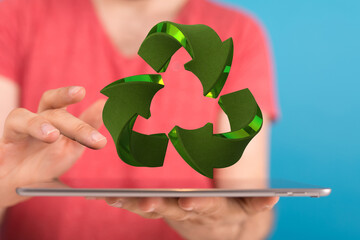 Concept of recycling - 3d rendering ecology