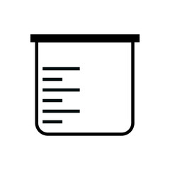 Measuring cup icon in flat style. Empty measuring cup. Cup for measuring quantity equipment