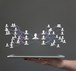 hierarchy connection team group digital