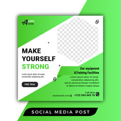 make yourself strong gym social media post 