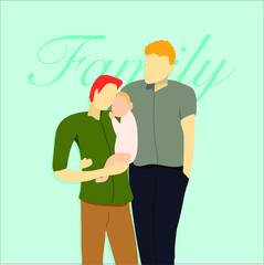 GAY COUPLE HAVING A LITTLE BABY