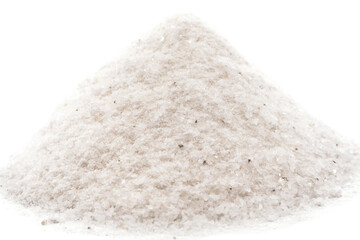 Salt. Table salt. Slide with salt on a white background close-up