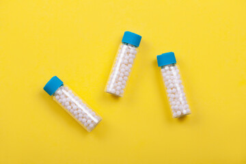 Homeopathy - A homeopathy pills concept with homeopathic medicine.